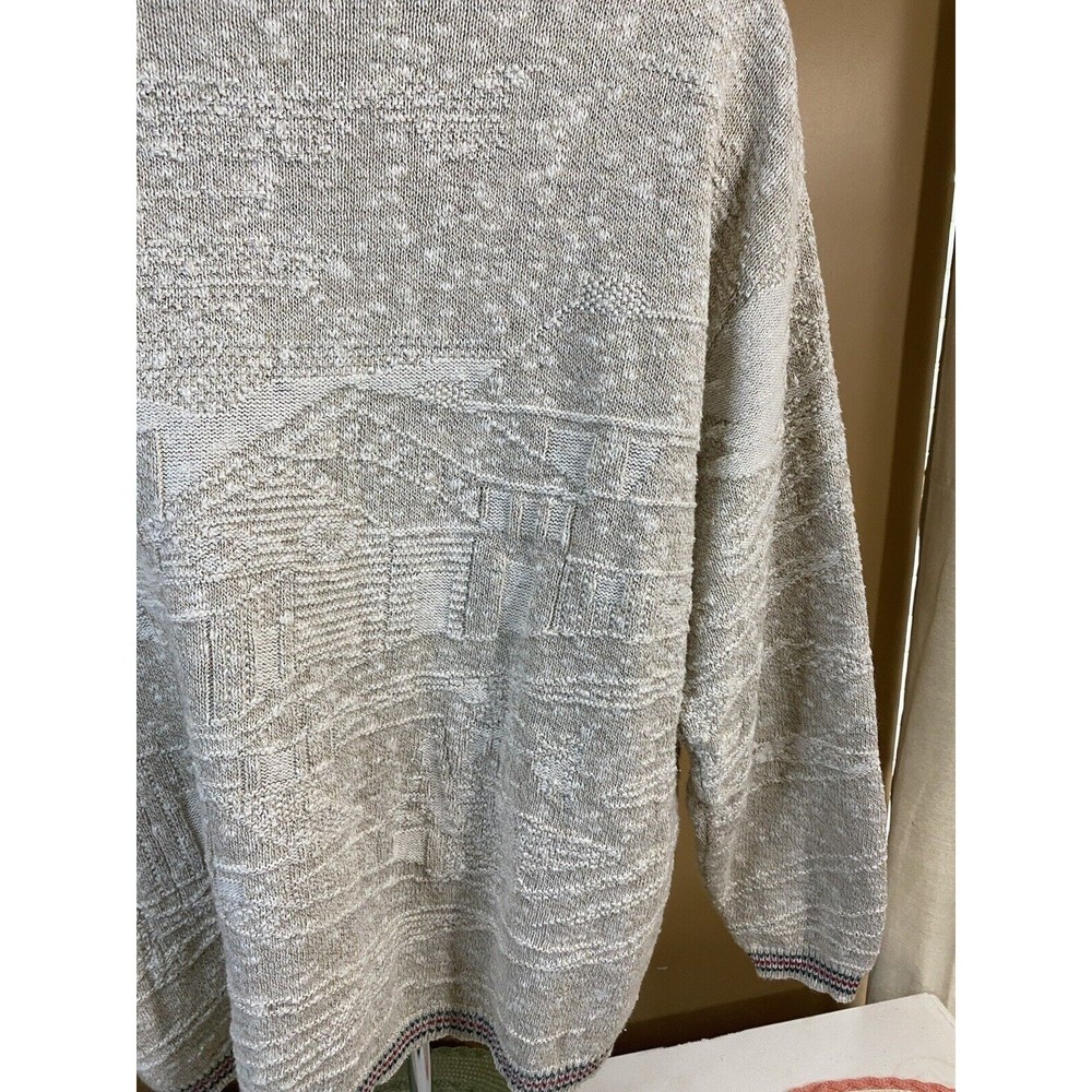Vintage Jantzen USA Made Embroidered Bird/ House Women’s Woven Sweater Size L - Picture 15 of 16
